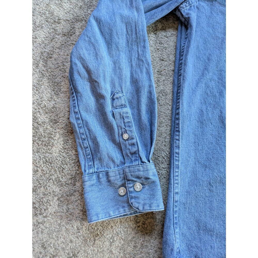 Vintage OBEY Long Sleeve Button Down Chambray Shirt - Large - Picture 7 of 15